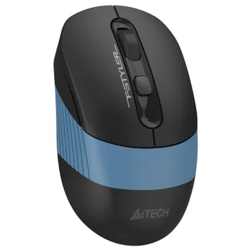 Мышь A4Tech Fstyler FB10C черный/синий оптическая (2400dpi) беспроводная BT/Radio USB (4but), FB10C  ASH BLUE