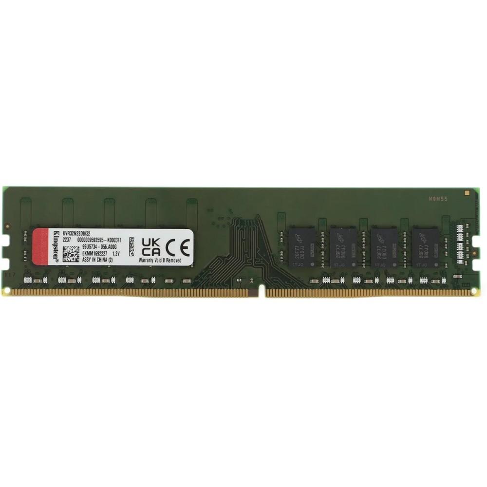 Оперативная память Kingston DDR4  32GB  3200MHz DIMM CL22 2RX8 1.2V 288-pin, KVR32N22D8/32