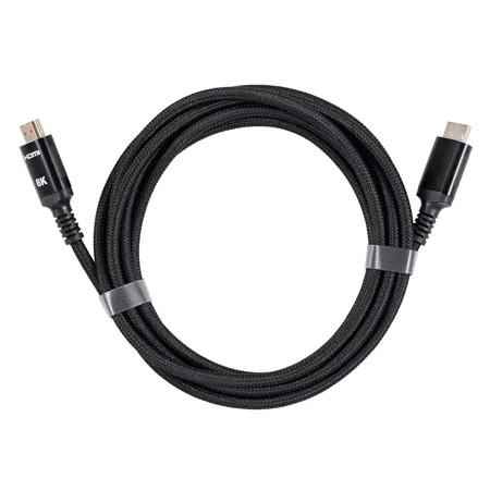 iOpen ACG859B-3.0 Кабель интерфейсный HDMI-HDMI 19M/M,ver. 2.1 8KX60Hz (Econom) оплетка 3m
