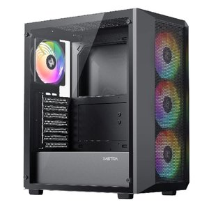 XASTRA Корпус A406 4ARGB Black ATX/Mesh/ tempered glass / 4x120mm ARGB PWM fans/ A406-4FC12A