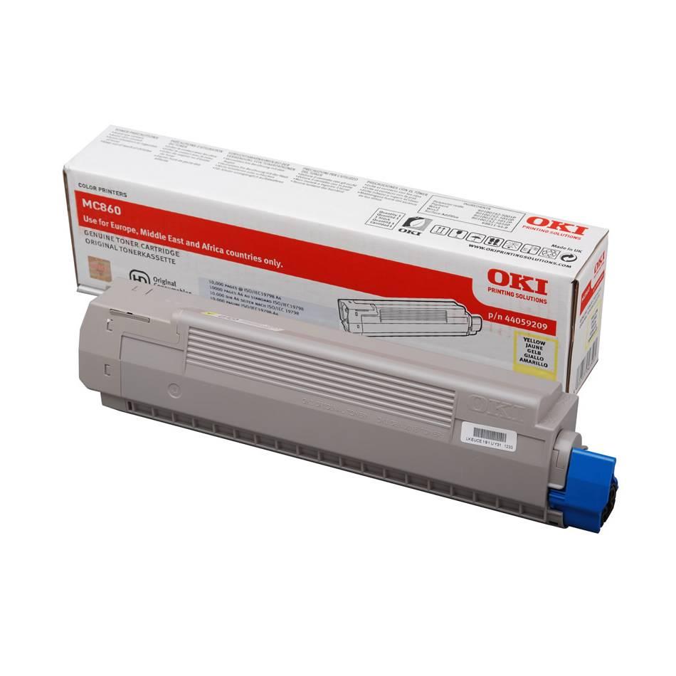 Тонер-картридж Oki MC860 10K (yellow), 44059225/44059209