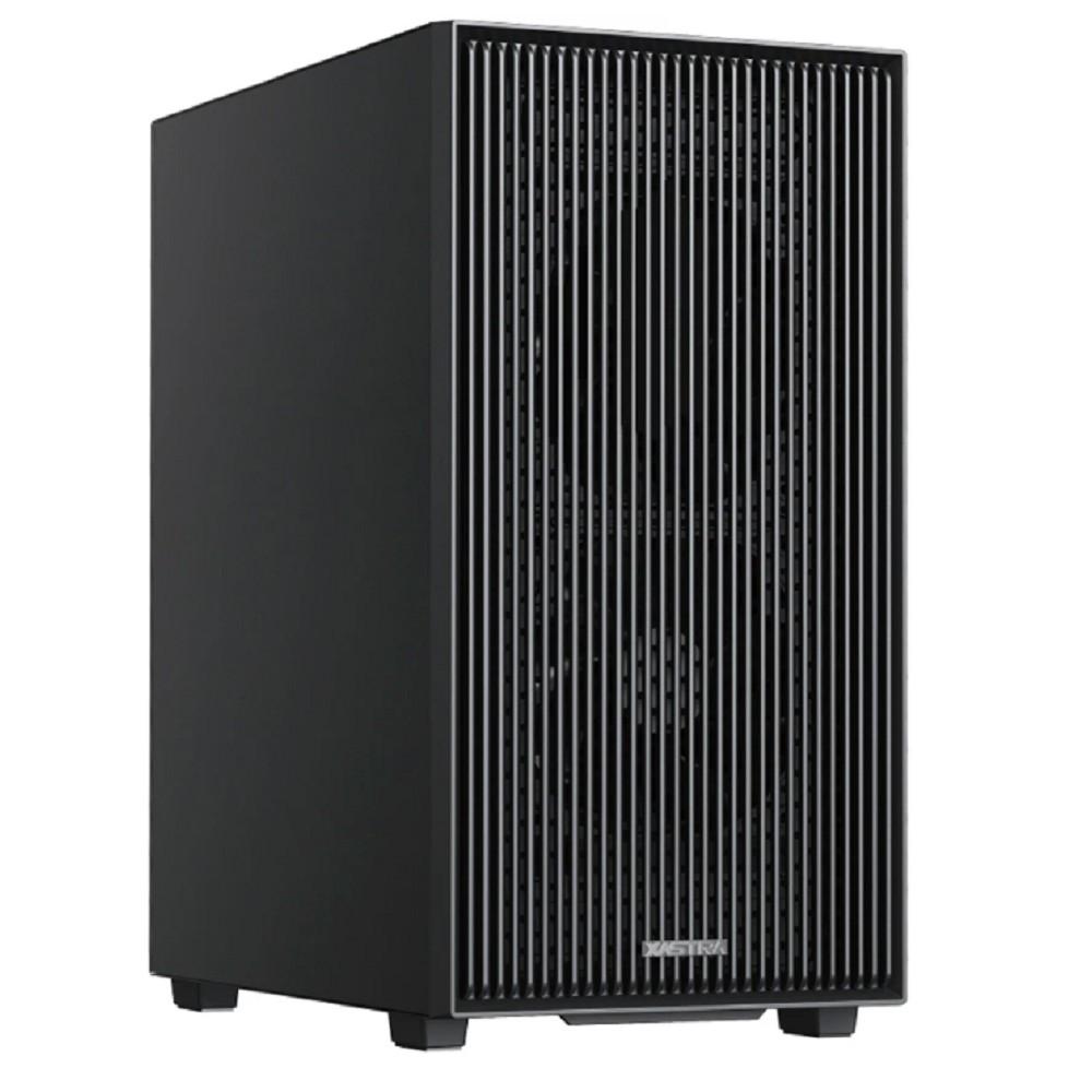 XASTRA Корпус A307M 2BK SI Black mATX/Mesh/Metal left panel / 2x120mm PWM FC black fans/ A307M-2FC12BK-SI