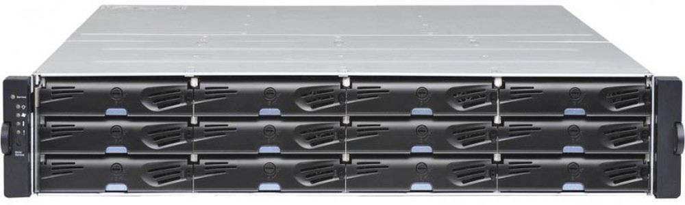 Система хранения данных Infortrend EonStor DS 1000 G3 2U/12bay Dual controller, 2x12Gb SAS, 2x host board,2x4GB, 2x(PSU+FAN), 2x (Super capacitor+Flash), 12xdrive trays, 1xRmk(ESDS 1012R3C-C)(repl DS1012R2C000C-8U32), DS1012R3C000C-8B32
