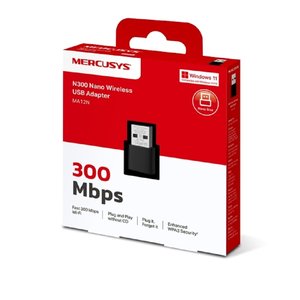 Mercusys MA12N Сверхкомпактный USB-адаптер с поддержкой Wi-Fi N300