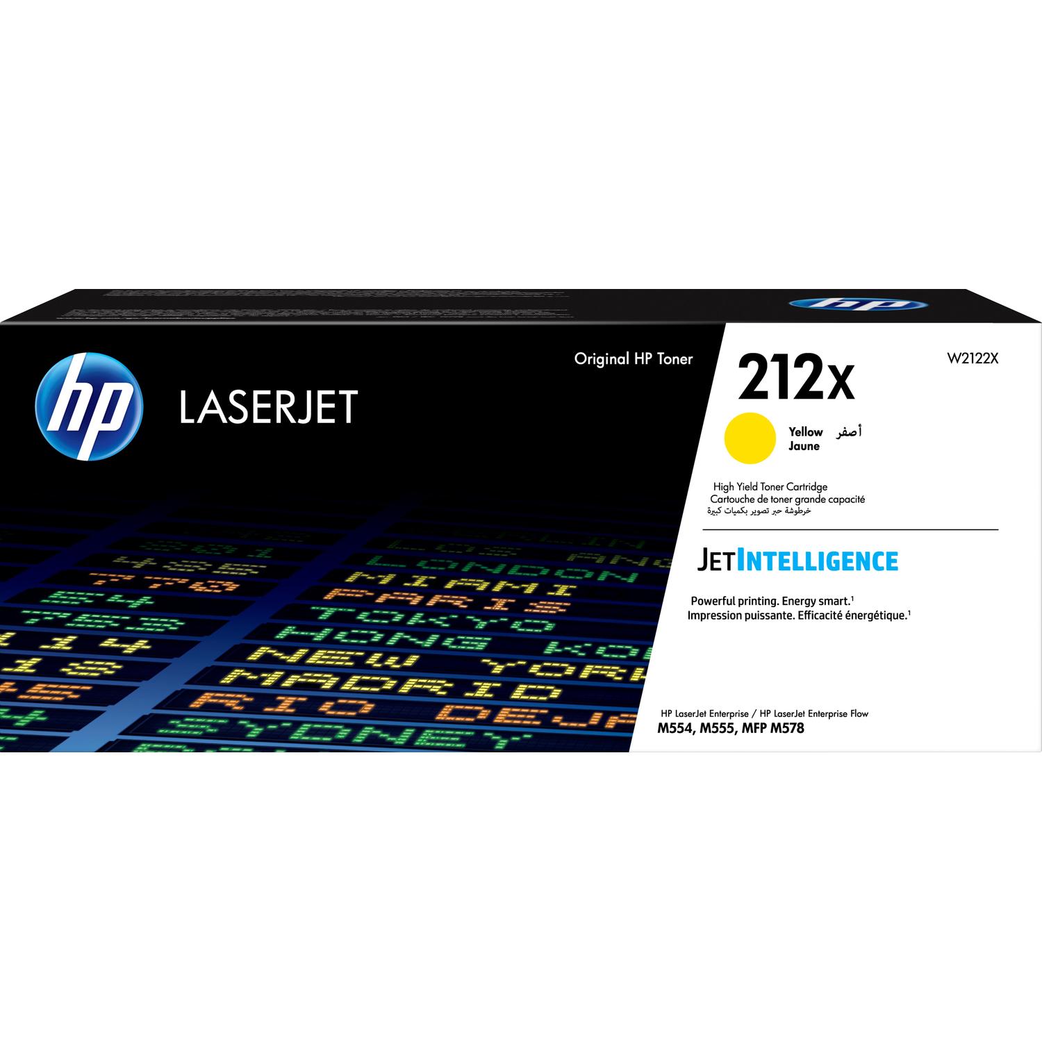 Картридж HP 212X лазерный увеличенной емкости желтый (10000 стр), W2122X