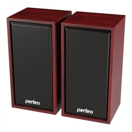 Perfeo колонки "CABINET" 2.0, мощность 2х3 Вт (RMS), махагон, USB	, PF_A4388