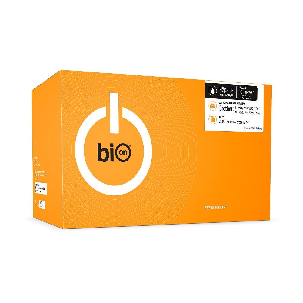Bion BCR-TN-2275/450/2220  Картридж для Brother{ HL-2130/2132/2240/2240D/2250DN/2270DW, DCP-7055/7060/7065DN, MFC-7360/7460DN/7860D } (2600  стр.),Черный