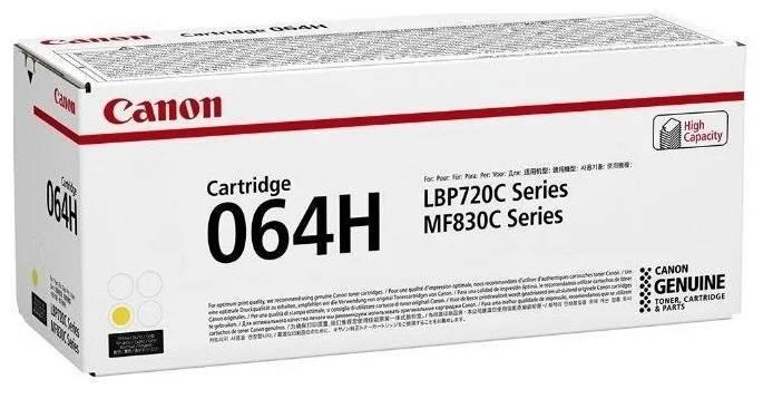 Картридж CANON 064H Y желтый, увеличенной емкости  10 400 стр, 4932C001