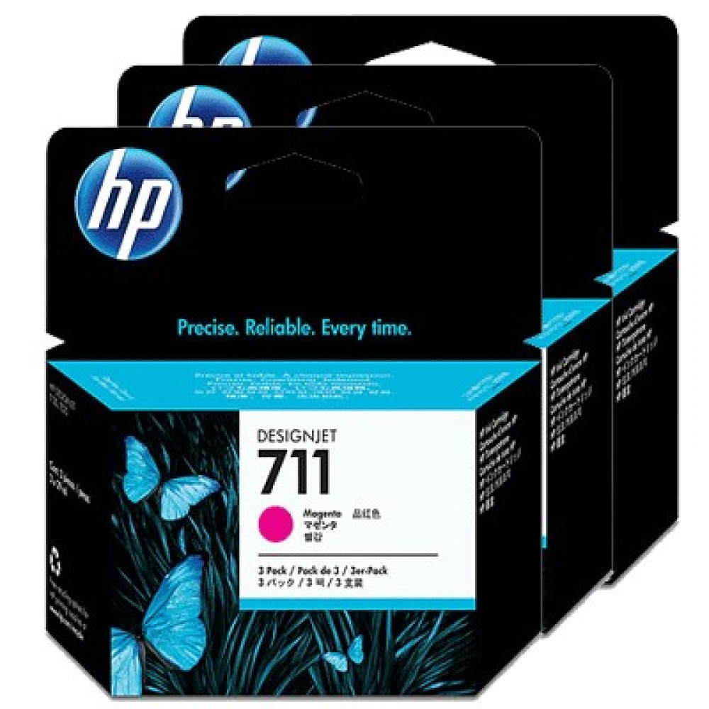 Картридж 711 для HP DJ T120/T520, пурпурный, 3*29мл (O) CZ135A (3штХупак)
