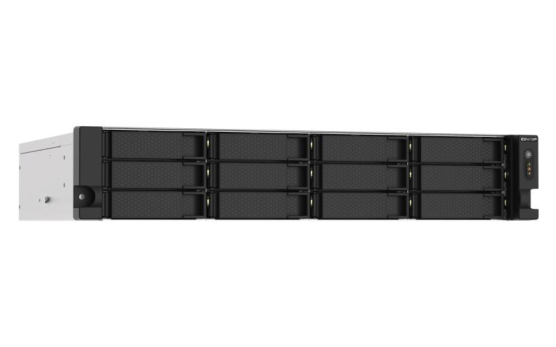 Система хранения данных QNAP SMB 2U/12bay QC 2,2GhzCPU/8Gb(upto64Gb)/upto 24HDD with TL-R1200S-RP/SATA(3,5" 2,5")/ 4xUSB3.2/2xExp.slot/2x2,5Gb/iSCSI/2xPS/no rail(RAIL-B02)/3YW TS-1273AU-RP-8G-EU-RU