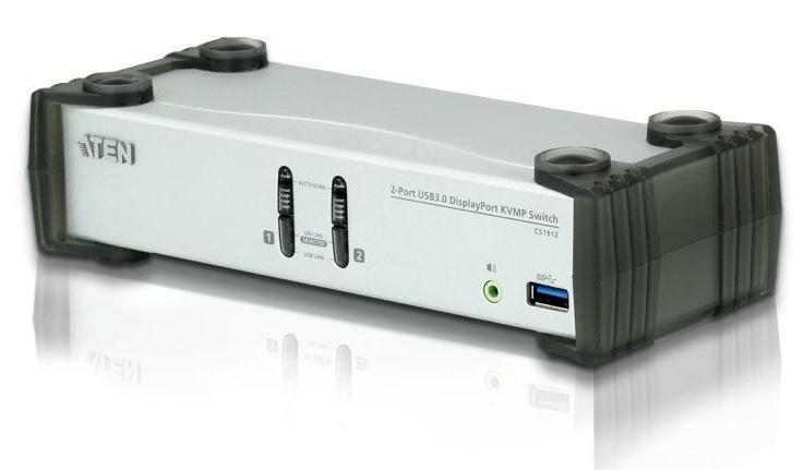 КВМ переключатель ATEN 2-Port USB 3.0 DisplayPort KVMP™ Switch (Cables included), CS1912-AT-G