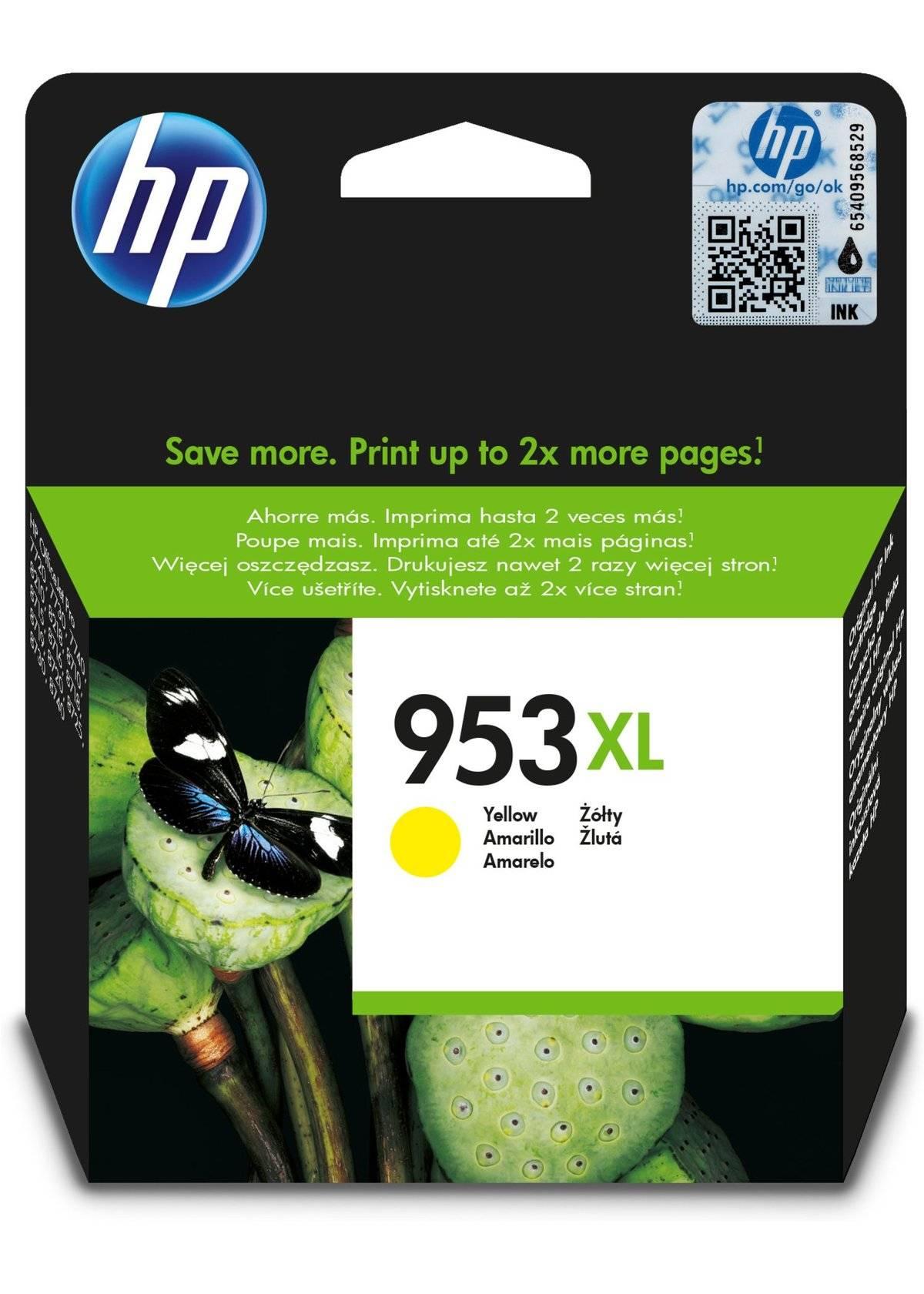 Картридж HP 953XL струйный желтый увеличенной емкости (1450 стр), F6U18AE