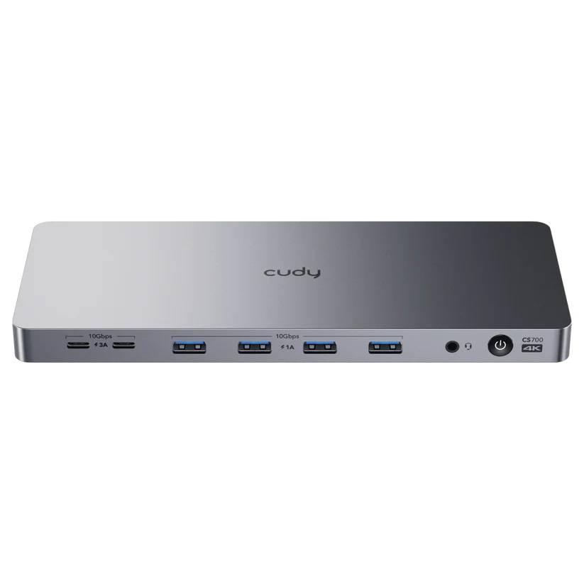 Cudy CS700 Док-станция 13 в 1 для двух мониторов 4K с портом USB-C 10 Гбит/с и блоком питания 150 Вт
