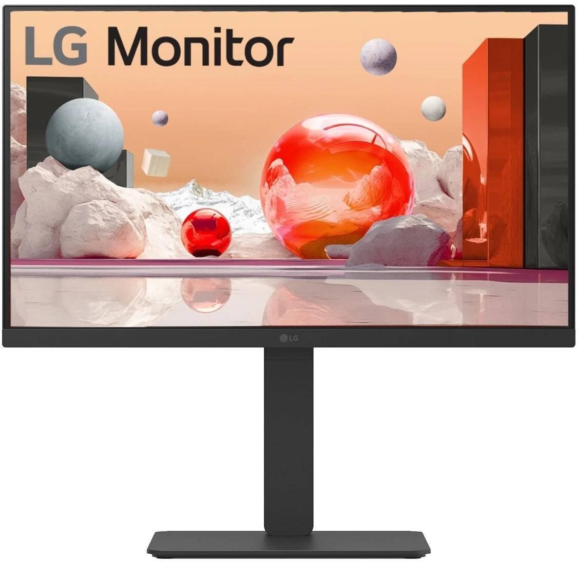 МОНИТОР 23.8" LG 24BA650-B Black с поворотом экрана (IPS, 1920x1080, 5 ms, 178°/178°, 250 cd/m, 1300:1, +HDMI, +DP,MM), 24BA650-B.ARUZ