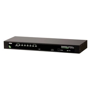 8-портовый KVM-переключатель, 1 local user, каскадирование до 64CPU. В комплекте: консольный кабель(2L-5201P), набор для монтажа в стойку 19" 420-770мм/ 8 PORT PS/2 USB KVMP SWITCH W/230V ADP., CS1308
