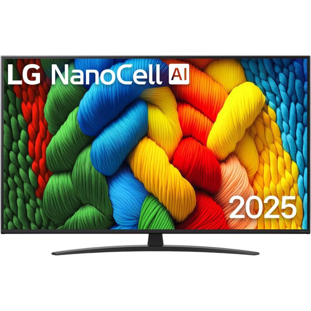 Телевизор ЖК 55'' LG/ 55", Ultra HD, Nano Color, Smart TV, WebOS, Wi-Fi, DVB-T2/C/S2, MR, 60Hz Native, 2.0ch (20W), 2 HDMI, 2 USB, 1 Pole, Charcoal Black, 2025, 55NANO81A6A.ARUG