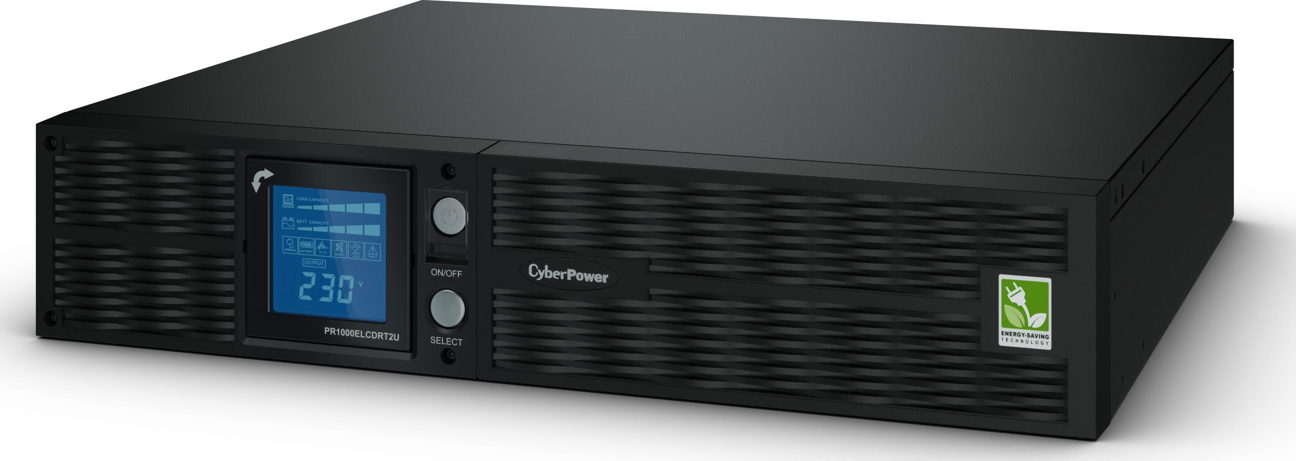 ИБП CyberPower PR1500ELCDRT2U, Rackmount, Line-Interactive, 1500VA/1350W, 8 IEC-320 С13 розеток, USB&Serial, RJ11/RJ45, SNMPslot, LCD дисплей, Black, 0.5х0.6х0.3м., 30.2кг./ UPS Line-Interactive CyberPower PR1500ELCDRT2U 1500VA/1350W USB/RS-232/Dry/EPO/SNMPslot/RJ11/45 (8 IEC С13)