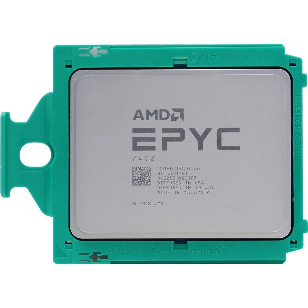 Процессор серверный/ CPU SP3 AMD EPYC 7402 (24/48T, 2.8/3.35GHz, 128MB, 180W) OEM, 100-000000046