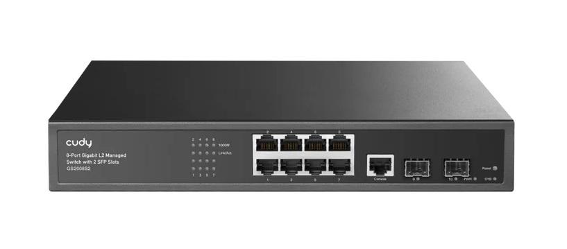 Cudy GS2008S2 Управляемый коммутатор 2-го уровня с 8 гигабитными портами и 2 портами SFP