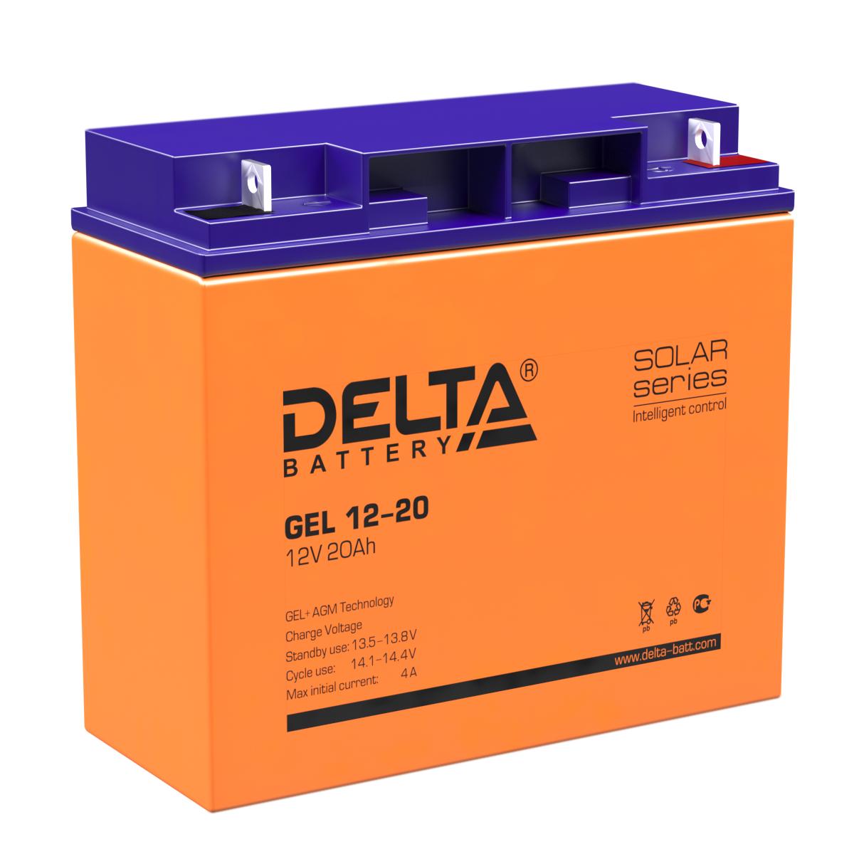 Аккумуляторная батарея DELTA BATTERY GEL 12-20, 4614010140007