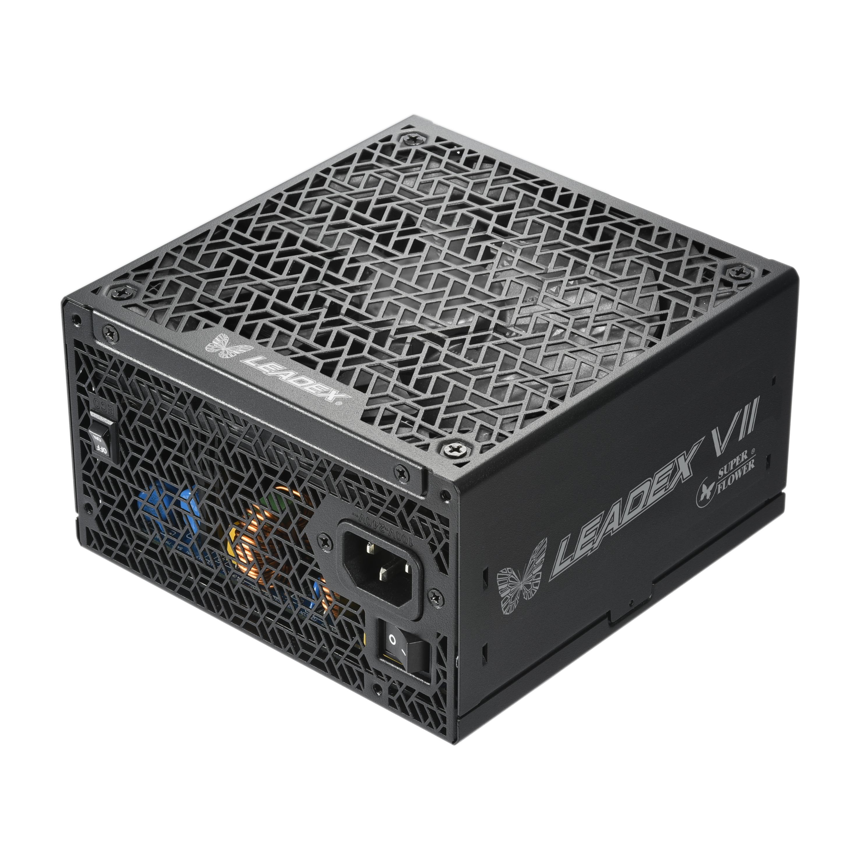Блок питания 850 Ватт/ Power Supply Super Flower Leadex VII, 850W, ATX 3.0, 140mm, 12xSATA, 3xPCI-E(6+2), 1x12VHPWR, APFC, 80+ GOLD, Full Modular, SF-850F14XG