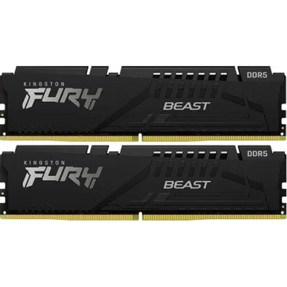 Kingston DDR5 DIMM 32Gb Kit 2x16Gb 5600MHz KF560C36BBE2K2-32 Fury Beast Black