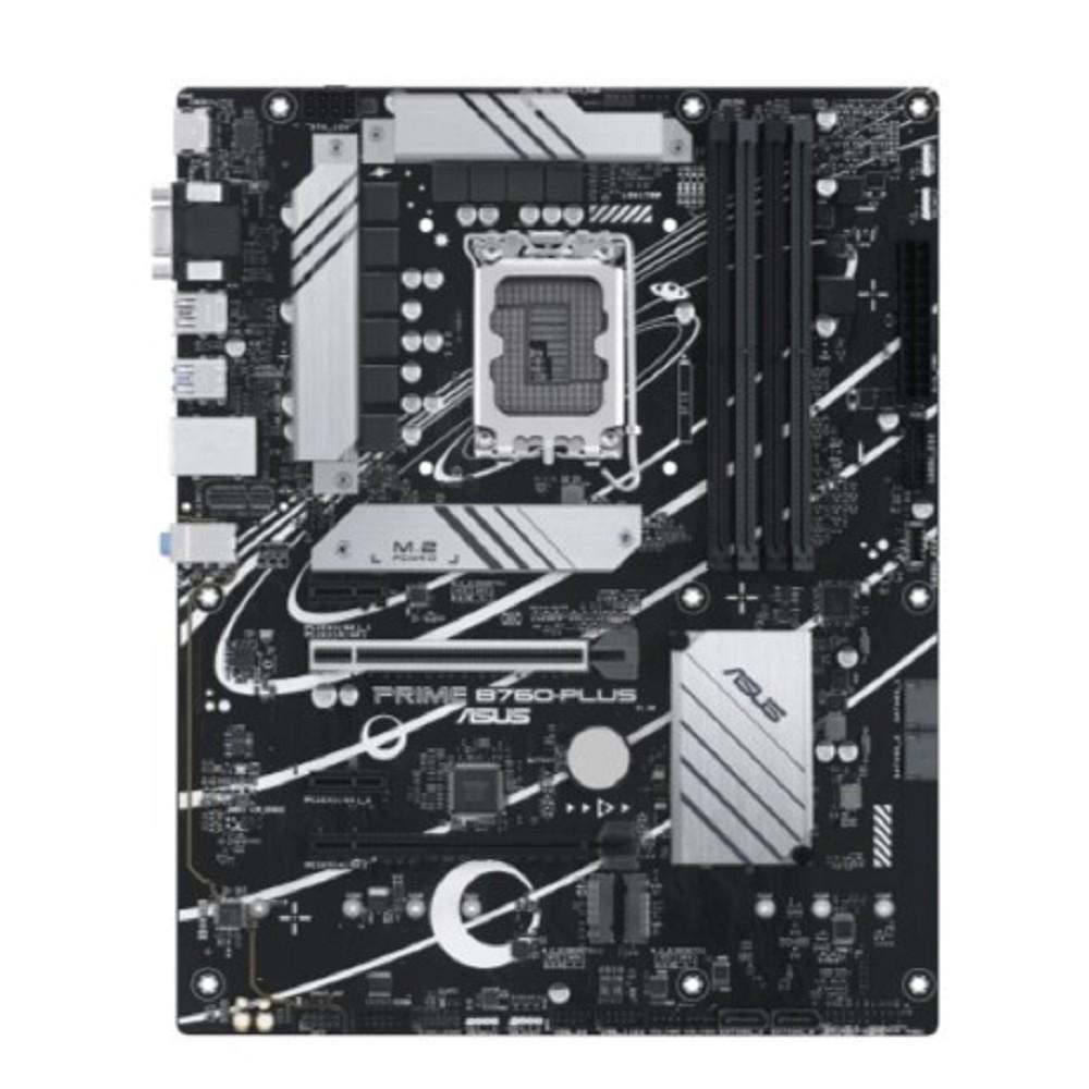 ASUS PRIME B760-PLUS (Socket 1700, ATX, 4xDDR5(192GB), DP/HDMI, 2xPCIe 4.0x16/1xPCIe 4.0, 1xLAN (2.5GbE), 4xSATA 6Gb/s, 3xM.2, 2xUSB 3.2, 4xUSB 2.0, 1xPS/2) 90MB1EF0-M1EAY0
