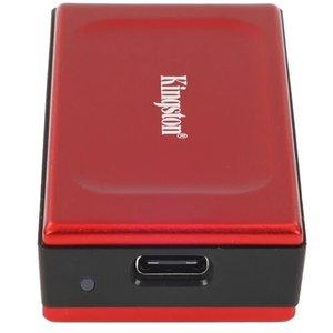 Kingston Portable SSD 2TB [SXS1000R/2000G] XS1000R, Type-C/A, USB 3.2 Gen 2, R/W 1050/1000MB/s, 70x33x14mm, 29g., Red (5 лет)