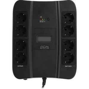 PowerCom Spider SPD-900U LCD ИБП {Line-Interactive, 900VA / 540W, 8xEURO: 4 с резервным питанием, 4 с фильтрацией, USB} (1168465)