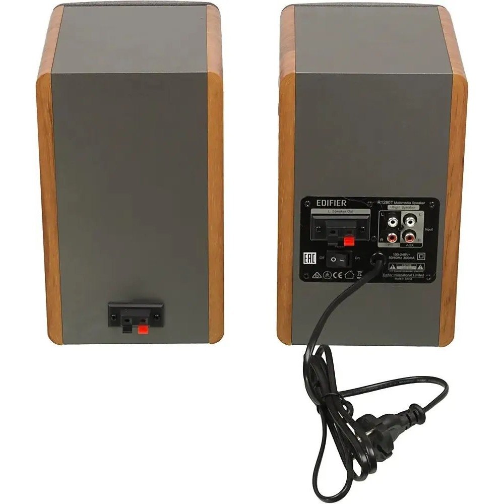 Edifier R1280T Silver/Brown {Активные, 2 x 21W RMS, 75-18000Гц, дерево, пульт ДУ}