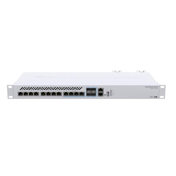 Коммутатор/ MikroTik CRS312-4C+8XG-RM 12-port 10G managed switch (1U rackmount), 10G RJ45 ports, 4x10G combo ports (RJ45/SFP+)