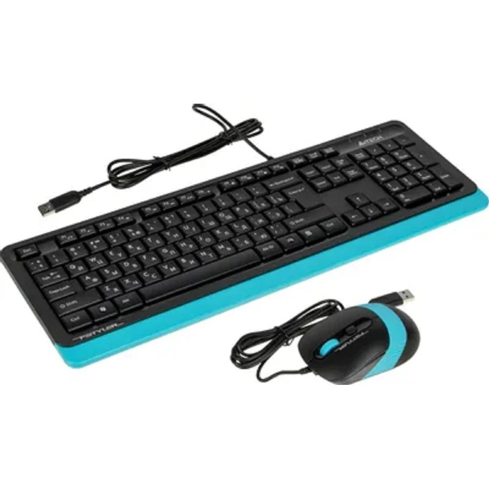 Клавиатура + мышь A4Tech Fstyler F1010 клав:черный/синий мышь:черный/синий USB Multimedia [1147546], F1010 BLUE
