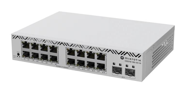 MikroTik CSS318-16G-2S+IN Коммутатор управляемый Cloud Smart Switch, 16x1 Гбит/с, SFP/uplink: SFP+ 2x10 Гбит/с
