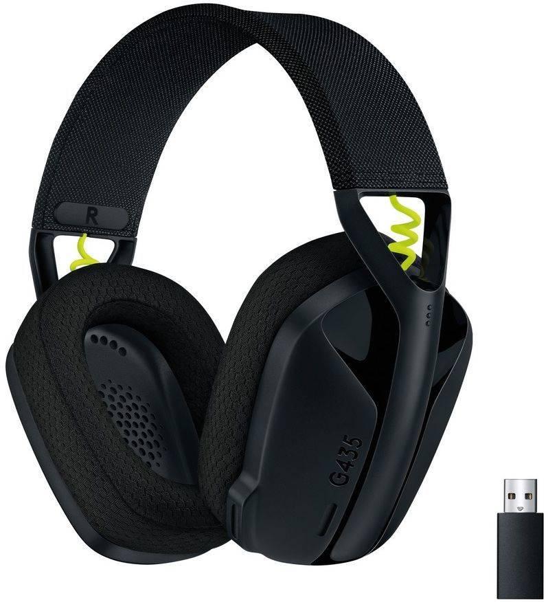 Logitech Гарнитура игровая G435 Lightspeed, беспроводная, для компьютера и игровых консолей, Bluetooth/радио, чёрный., 981-001050