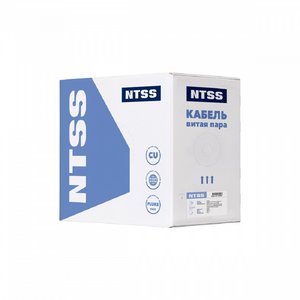 NTSS Кабель витая пара NTSS U/UTP 5e 4 пары одножильный 24AWG медь 305м внутренний нг(А)-HF (LSZH) серый NTSS-IN-UUTP4-5e-LSZH-GY