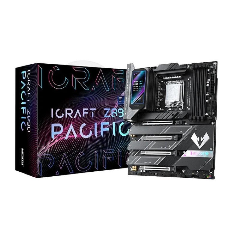 MAXSUN MS-iCraft Z890 PACIFIC (Socket 1851, ATX, 4*DDR5(256Gb), DP/HDMI, 4*SATA3, 4*M.2, 4xPCI-Ex16, 2*Type-C, 9*USB 3.1, LAN 1*5G, BT 5.4, Wi-Fi 7, SPDIF, black, RTL)