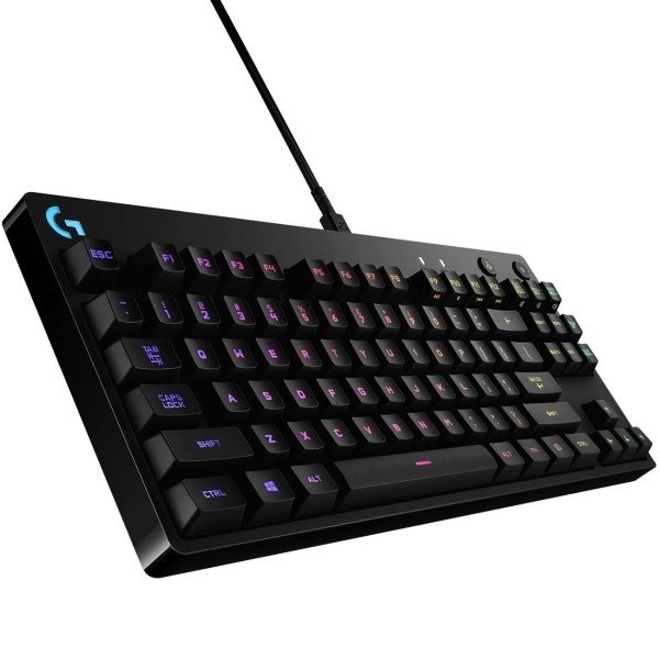 920-009393 Logitech Клавиатура Gaming Pro механическая черный USB оригинальная заводская гравировка RU/LAT
