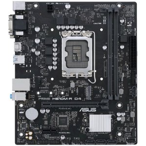 ASUS PRIME H610M-R D4-SI (Socket 1700, mATX, 2xDDR4(64GB), VGA/DVI-D/HDMI 2.1, 1xPCIe 4.0x16/1xPCIe 3.0, 1xLAN, 4xSATA 6Gb/s, 1xM.2, 2xUSB 3.2, 2xUSB 2.0, 2xPS/2)