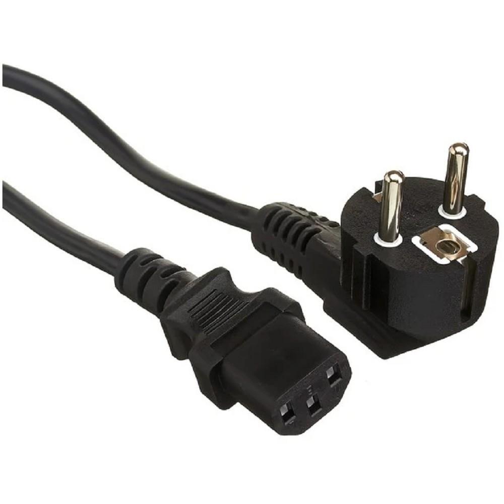 Exegate EX297784RUS Кабель питания Power PC-1,8P (Евровилка угловая Schuko->C13, VDE-250V-3*1.0mm2, медь, черный, 16A, 1.8м)