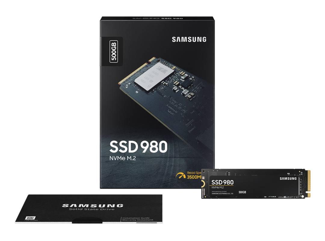 Твердотельный диск 500GB Samsung 980 EVO, M.2, PCI-E 3.0 x4, 3D MLC NAND [R/W - 3100/2600 MB/s], MZ-V8V500BW