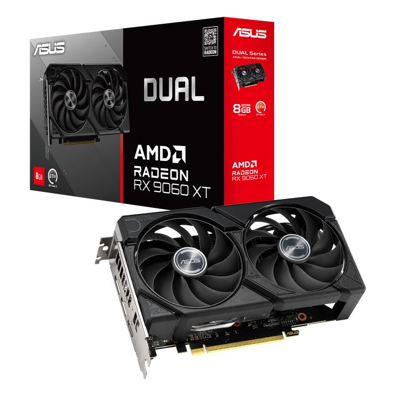 Видеокарта/ DUAL-RX9060XT-8G, 90YV0MI1-M0NA00