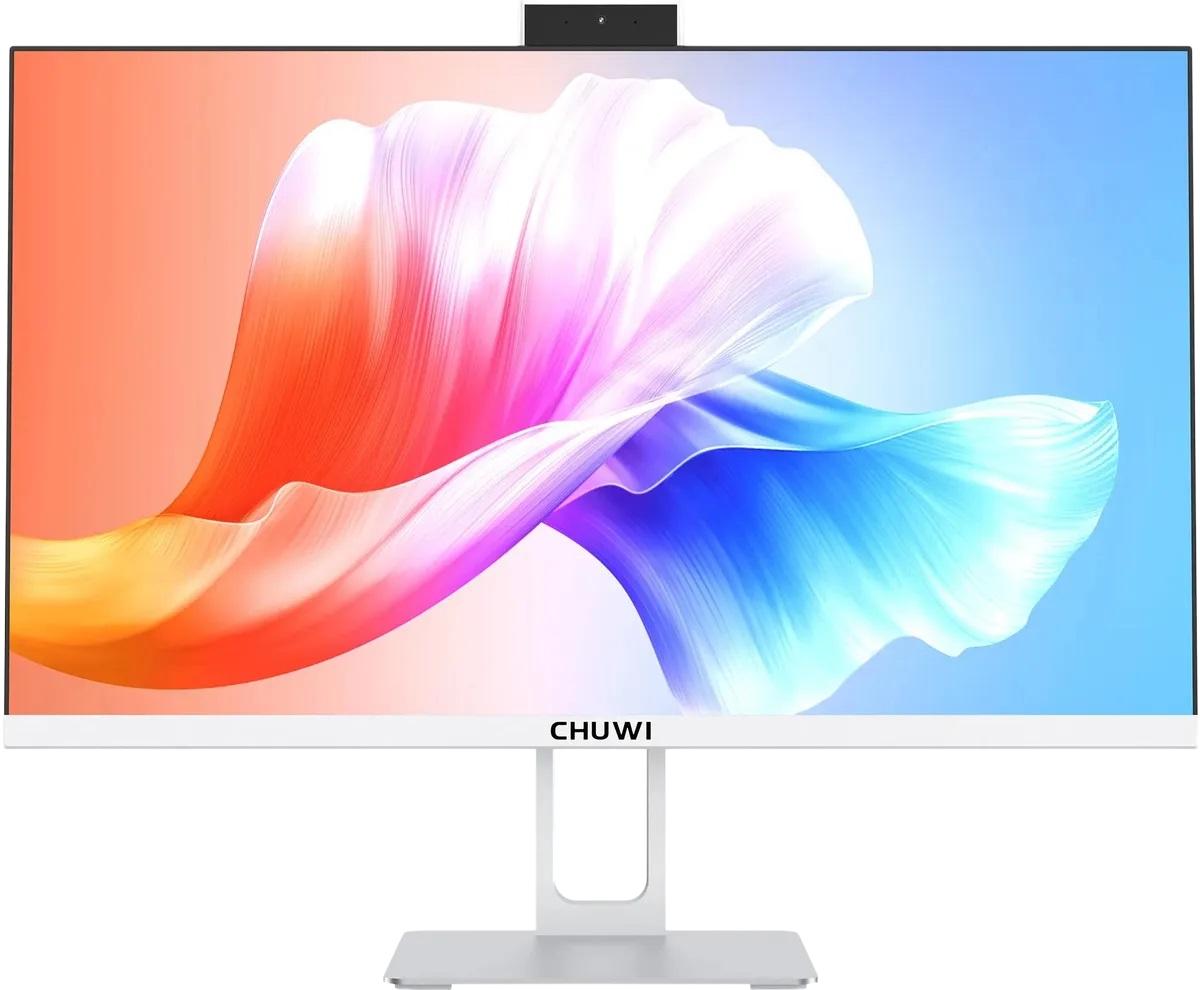 Моноблок/ Chuwi Unitech 24   23.8"(1920x1080 IPS (100Hz))/AMD Ryzen 5 6600H(3.3Ghz)/16384Mb/512PCISSDGb/Int:AMD Radeon 660M/Cam/BT/WiFi/war 1y/4.15kg/White+Silver/Win11Pro + Проводная клавиатура+беспроводная мышь, CWI702R5P