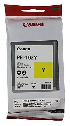 Картридж CANON PFI-102 Y желтый,  130 мл, 0898B001