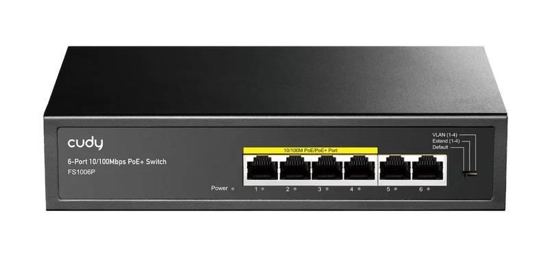 Cudy FS1006P Коммутатор с 6 портами 10/100 Мбит/с и поддержкой PoE+ (60 Вт)