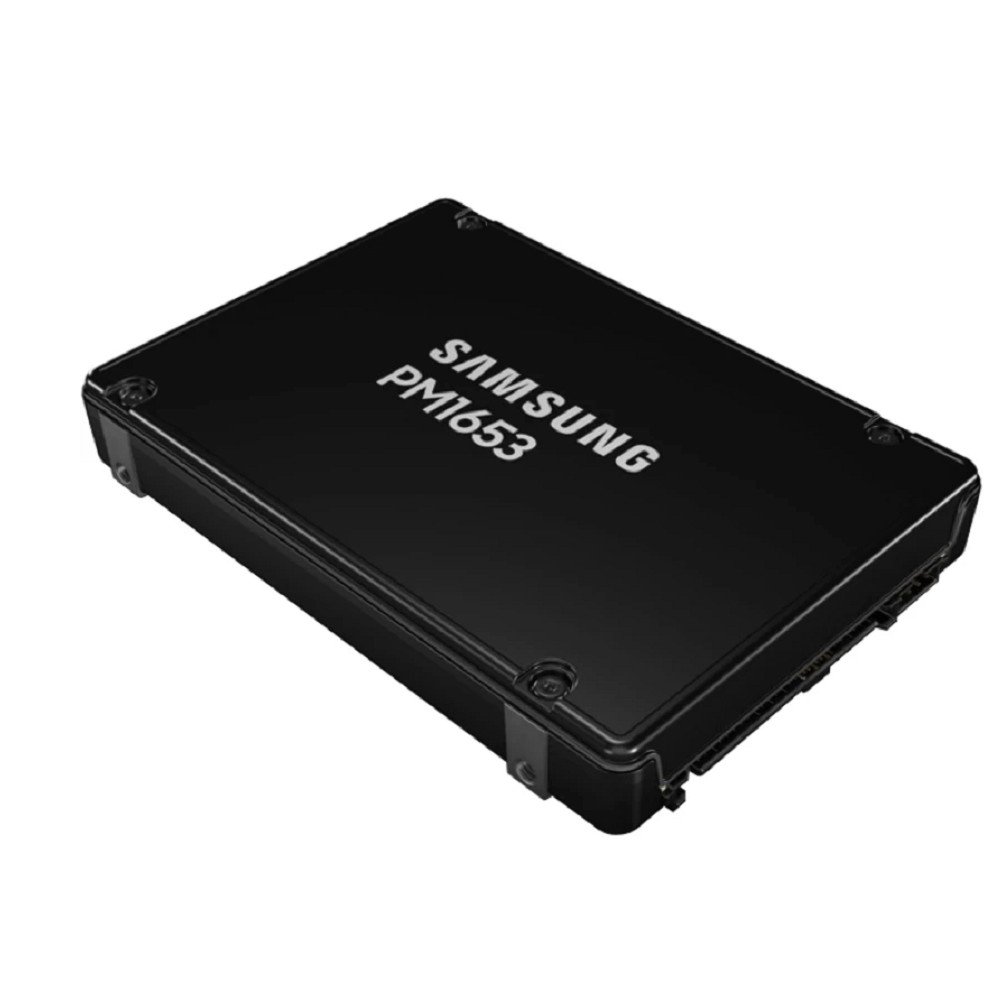 Samsung SSD PM1653, 3840GB, 2.5" 15mm, SAS 24Gb/s, 3D TLC, R/W 4200/up 3800MB/s, IOPs 770 000/135 000, TBW 7008, DWPD 1 (12 мес.) (MZILG3T8HCLS-00A07)