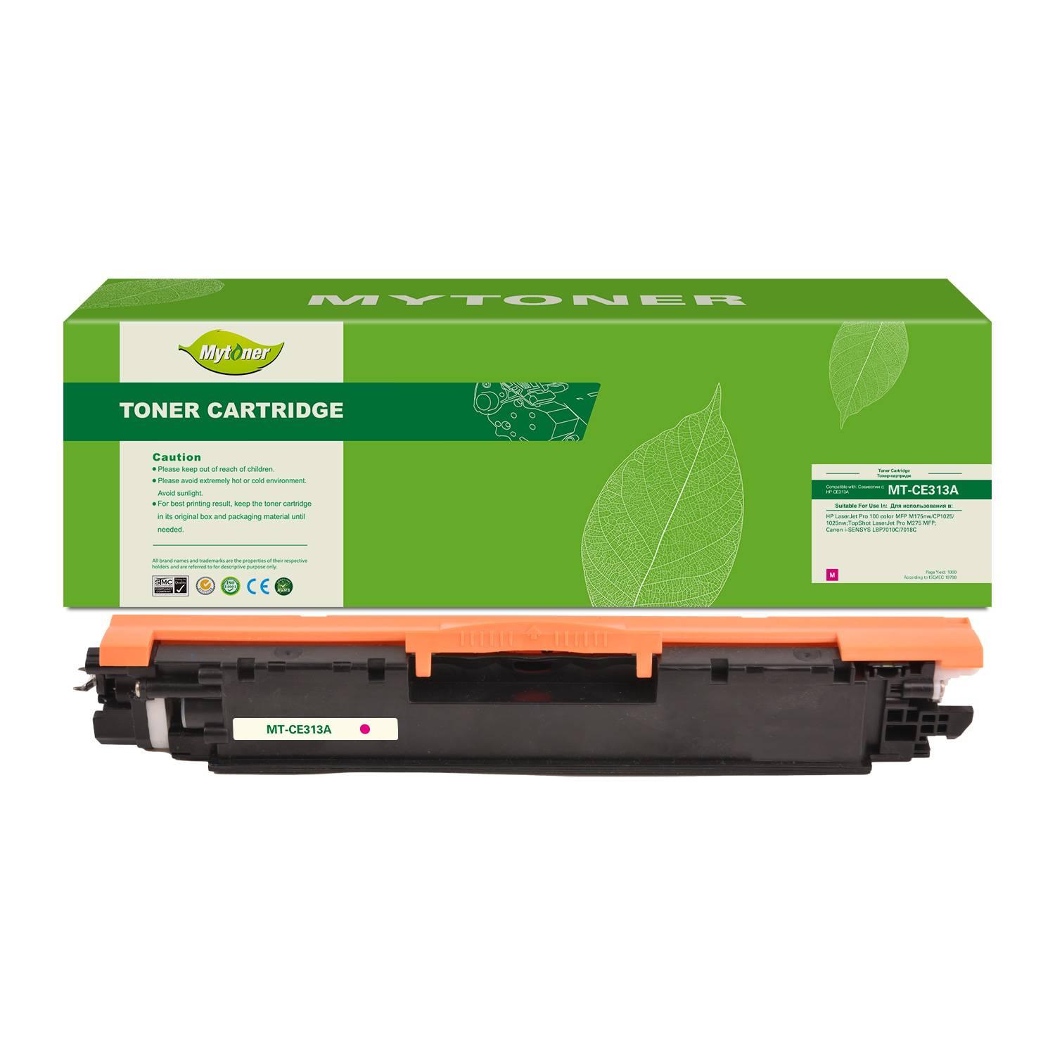 Тонер-картридж MyToner, аналог HP CE313A/126A/Canon 729 красный 1k с чипом, NT-PH313M-C