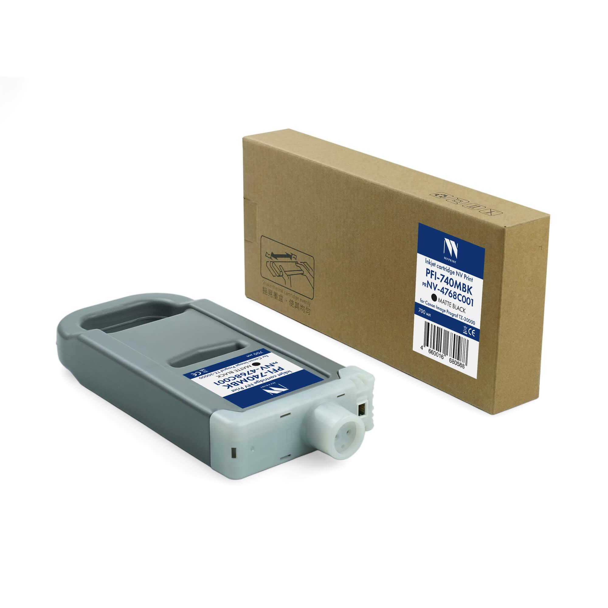 Струйный картридж NVP PFI-740MBK (NV-4768C001) Matte Black для Canon Image Prograf TZ-30000 (700 мл) совместимый