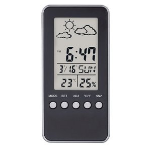 Perfeo Часы-метеостанция "Window", чёрный, (PF-S002A) время, температура, влажность, дата, PF_A4863