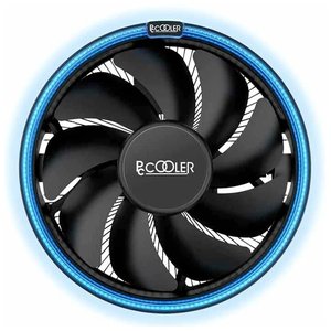 PCCooler E126MB Кулер S775/115X/AM2/2+/AM3/3+/AM4/FM1/FM2/2+ (TDP 92W, вент-р 120мм с PWM, Blue LED FAN, 1000-1800RPM, 26.5dBa) Retail Color Box {48} (111313)