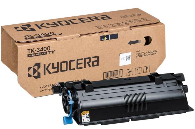 Тонер Kyocera Тонер-картридж TK-3400 для ECOSYS PA4500x/PA5000x/PA5500x/PA6000x/MA4500x/MA4500fx (12500 стр.), 1T0C0Y0NL0